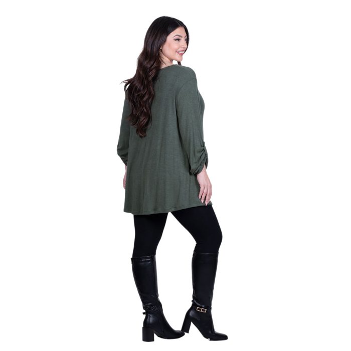 Fairyland Moschato Μπλούζα Χακί Γυναικεία Κλος Καθημερινή Free Size - FM-4020-HG - Image 4