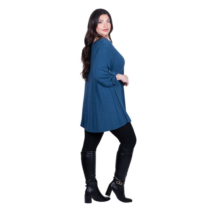 Fairyland Moschato Μπλούζα Πετρολ Γυναικεία Κλος Καθημερινή Free Size - FM-4020-PL - Image 4