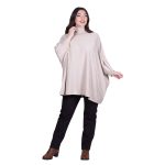 Fairyland Moschato Πόντσο - Πουλόβερ Εκρού Με Ζιβάγκο Γυναικείο Casual Φαρδύ All Day Free Size - FM-5016-EG - Image 2