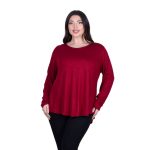 Fairyland Moschato Μπλούζα Κόκκινη Γυναικεία Εβαζέ Κλος Καθημερινή Free Size - FM-57115-RD