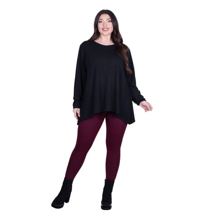 Fairyland Moschato Μπλούζα Μαύρη Γυναικεία Κλος Με Ασυμμετρία Καθημερινή Free Size - FM-705-BC - Image 5