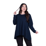 Fairyland Moschato Μπλούζα Μπλε Γυναικεία Κλος Με Ασυμμετρία Καθημερινή Free Size - FM-705-BL