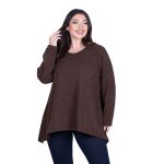 Fairyland Moschato Μπλούζα Καφέ Γυναικεία Κλος Με Ασυμμετρία Καθημερινή Free Size - FM-705-BR