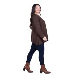 Fairyland Moschato Μπλούζα Καφέ Γυναικεία Κλος Με Ασυμμετρία Καθημερινή Free Size - FM-705-BR - Image 3