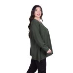 Fairyland Moschato Μπλούζα Πράσινη Γυναικεία Κλος Με Ασυμμετρία Καθημερινή Free Size - FM-705-GR - Image 2
