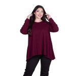 Fairyland Moschato Μπλούζα Γκρενά Γυναικεία Κλος Με Ασυμμετρία Καθημερινή Free Size - FM-705-RG