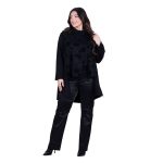 Fairyland Μπλούζα Μαύρη Γυναικεία Ασύμμετρη Με Σχέδια All Day Free Size - FM-8215-BCF - Image 3