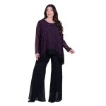 Fairyland Μπλούζα Μαύρη Με Ματζέντα Σχέδια Γυναικεία Με Μύτες All Day Free Size - FM-8495-MG - Image 5