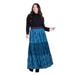 Platinum Φούστα Μπλε Ρουα Γυναικεία Maxi Boho Με Λάστιχο All Day Free Size - FS-2211-BL