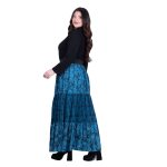 Platinum Φούστα Μπλε Ρουα Γυναικεία Maxi Boho Με Λάστιχο All Day Free Size - FS-2211-BL - Image 4