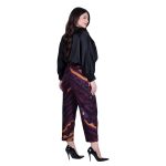 Platinum Παντελόνι Μωβ - Δαμασκηνί Με Γήινα Animal Prtnt Γυναικείο All Day -  FS-256-G - Image 4