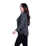 Gomore Μπλούζα Γκρι Γυναικεία Με Γραβάτα Κλασική Καθημερινή - GM-04145-GR - Image 3