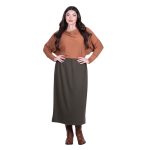 Gomore Φούστα Λαδί Γυναικεία Μακριά Κλασσική Σε Ίσια Γραμμή All Day - GM-24707-GR - Image 2