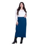 Gomore Φούστα Πετρολ Γυναικεία Μακριά Κλασσική Σε Ίσια Γραμμή All Day - GM-24707-PL
