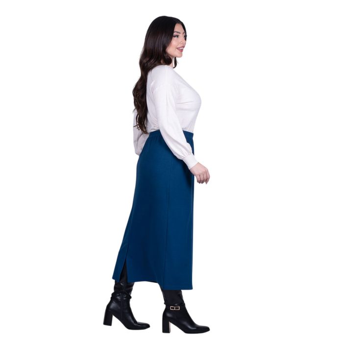 Gomore Φούστα Πετρολ Γυναικεία Μακριά Κλασσική Σε Ίσια Γραμμή All Day - GM-24707-PL - Image 3
