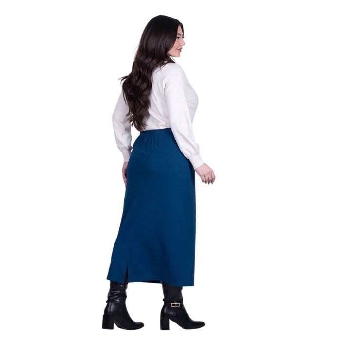 Gomore Φούστα Πετρολ Γυναικεία Μακριά Κλασσική Σε Ίσια Γραμμή All Day - GM-24707-PL - Image 4