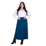 Gomore Φούστα Πετρολ Γυναικεία Μακριά Klos Με Σούρα Καθημερινή - GM-34731-PL