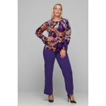 Gomore Παντελόνα Μωβ Γυναικεία Mε Λάστιχο Κρεπ Κλασική Ελαστική All Day - GM-34822-V