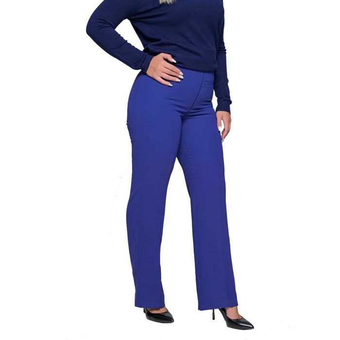 Gomore Παντελόνι Μωβ Γυναικείο Κρεπ Ελαστικό Κλασικό Με Φερμουάρ All Day - GM-35814-V - Image 5