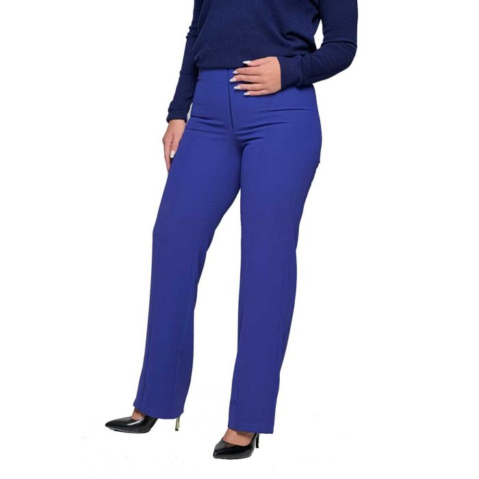 Gomore Παντελόνι Μωβ Γυναικείο Κρεπ Ελαστικό Κλασικό Με Φερμουάρ All Day - GM-35814-V - Image 7