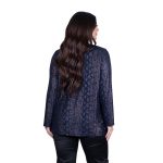 Gomore Γυναικεία Μπλε Μπλούζα Βραδινή Λαμέ Με Ντεκολτέ - GM-36128-BL - Image 4