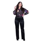 Gomore Παντελόνι Μαύρο Γυναικείο Saten Στενή Φόρμα Κλασικό All Day - GM-43505-BC