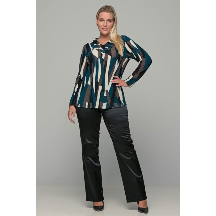 Gomore Παντελόνι Μαύρο Γυναικείο Saten Στενή Φόρμα Κλασικό All Day - GM-43505-BC - Image 5