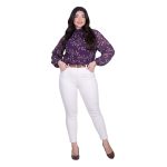 Gomore Παντελόνι Εκρού Γυναικείο Jean Στενό Ελαστικό Casual All Day - GM-51577-G - Image 2