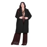 Platinum Παλτό Μαύρο Γυναικείο Με Κουμπιά & Τσέπες All Day Free Size - IT-6067-BC - Image 2