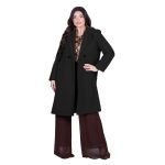 Platinum Παλτό Μαύρο Γυναικείο Με Κουμπιά & Τσέπες All Day Free Size - IT-6067-BC - Image 4