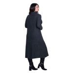 Platinum Φόρεμα Ανθρακί Γυναικείο Πλεκτό Casual Εβαζέ Ασύμμετρο All Day Free Size - IT-8422 - Image 4