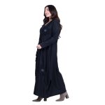 Platinum Φόρεμα Μαύρο Γυναικείο Απλικέ Maxi ''Υφασμάτινα Λουλούδια'' All Day - PL-840-BC - Image 4