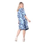 Platinum Καφτάνι Μπλε Γυναικείο Με Boho Σχέδια Summer Κοντό All Day Free Size - 42307-MD - Image 2