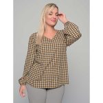 Gomore Μπλούζα Μπεζ - Εκάι Γυναικεία Με Εμπριμέ Σχέδια Μαροκέν All Day - GM-56202