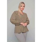 Gomore Μπλούζα Μπεζ - Εκάι Γυναικεία Με Εμπριμέ Σχέδια Μαροκέν All Day - GM-56202 - Image 3