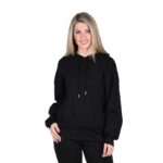 Platinum Μπλούζα Μαύρη Γυναικεία Casual Με Κουκούλα All Day Free Size - IT-5614-B