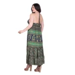 Platinum Φόρεμα Πράσινο - Μπλε Γυναικείο Ampir Εξώπλατο Bohemian Silk All Day Free Size - 21175-GXL - Image 3