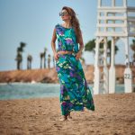 Platinum Φούστα Πράσινη Με Floral Σχέδια Γυναικεία Μακριά Εβαζέ Free Size - 226110