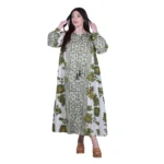 Platinum Φόρεμα Πράσινο Με Boho - Floral Γυναικεία Midi Και Κουμπιά All Day Free Size - 92672-GR