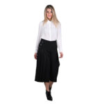 Platinum Παντελόνι Μαύρο Γυναικείο Jupe Culote Με Πιέτες All Day - IT-1059-B