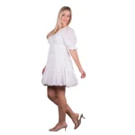 Platinum Φόρεμα Λευκό Γυναικείο Κοντό Κlos Μεσάτο Girly All Day Free Size - SAR-62211-W - Image 2