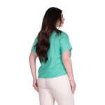 Platinum Πουκάμισο Aqua Γυναικείο Με Γιακά Κοντομάνικο Casual All Day Free Size - 12565-Q - Image 2