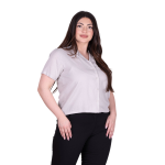 Platinum Πουκάμισο Sand Γυναικείο Με Γιακά Κοντομάνικο Casual All Day Free Size - 12565-SD - Image 2