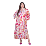 Platinum Φόρεμα - Πουκαμίσα Λευκό Πολύχρωμα Floral Print Γυναικείo Με Κουμπιά All Day Free Size - RA22643 - Image 2