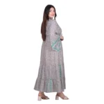 Platinum Φόρεμα Βεραμάν Με Boho Σχέδια Γυναικείο Μακρύ Βαμβακερό Μακρυμάνικο All Day Free Size - 424141-GR - Image 4