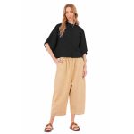 Platinum Πουκάμισο Μαύρο Γυναικείο Στυλ Νυχτερίδα Casual All Day Free Size - 72639 - Image 2