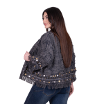 Platinum Σακάκι Ανθρακί Γυναικείο Casual Κοντό Με Ανάγλυφο Σχέδιο Νεανικό All Day Free Size - CNA-7-J - Image 4