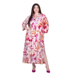 Platinum Φόρεμα - Πουκαμίσα Λευκό Πολύχρωμα Floral Print Γυναικείo Με Κουμπιά Free Size - FS22643 - Image 3
