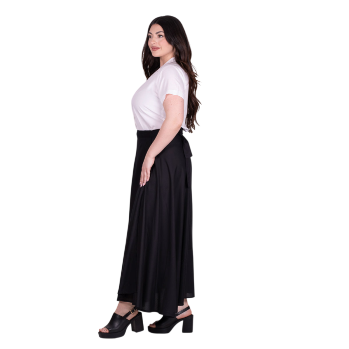 Platinum Φούστα - Παρεό Μαύρη Γυναικεία Μακριά Casual All Day Free Size - FS22340-BC - Image 3