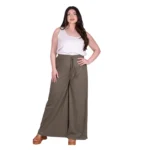 Platinum Παντελόνα Πράσινη Γυναικεία Casual Φαρδιά Βαμβακερή All Day Free Size - 9579-GR